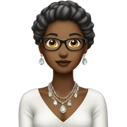 stylish girl with jewelry sticker