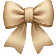Beige bow sticker
