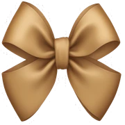 Light brown bow sticker