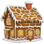 A gingerbread house  sticker