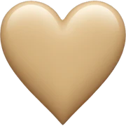 Beige heart sticker