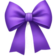 Purple bow  sticker