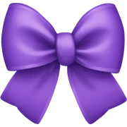 Purple bow sticker