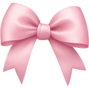 light pink ribbon bow sticker