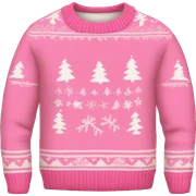 pink ugly Christmas sweater sticker