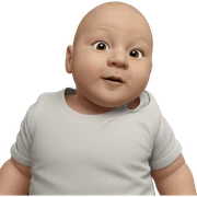 bald boy in t-shirt sticker