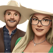 happy duo with style sticker