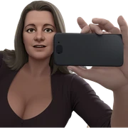 girl taking selfie indoors sticker