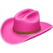 Pink cowboy hat  sticker