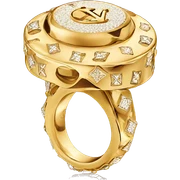 Louis Vuitton ring sparkly gold sticker