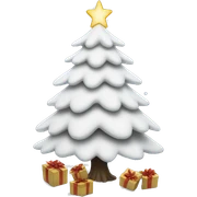 white christmas tree sticker