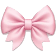 light pink bow on light pink bow sticker