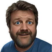 man with blue eyes portrait sticker
