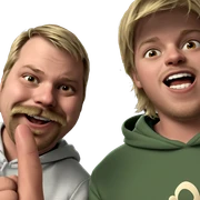 blonde boy with open mouth sticker