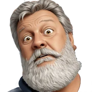 old man with beard portrait sticker
