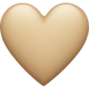 Beige heart  sticker