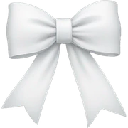 White bow  sticker
