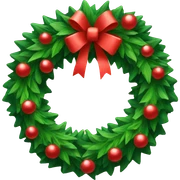Christmas wreath sticker