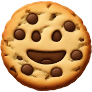 a cookie with a dollar sign sticker