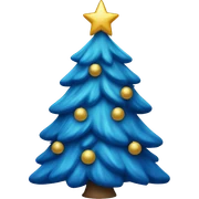 Blue Christmas tree sticker