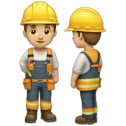 construction worker sticker