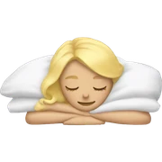 Blonde sleeping  sticker