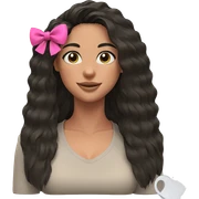 smiling girl with black hair sticker