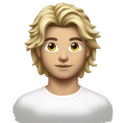 Jordan Barrett emoji with black hair i white t shirt  sticker