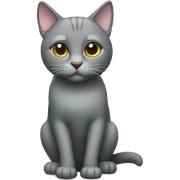 grey cat sticker