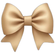 Beige bow sticker