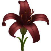 dark red lilies  sticker