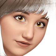 smiling girl close-up portrait sticker