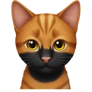 ginger and black cat sticker