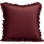 Burgundy pillow with ruffles sticker