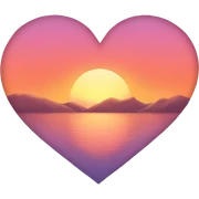 sunset hearts sticker