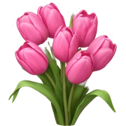 Bouquet of pink tulips sticker