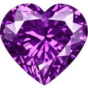 Heart shaped 56-carat purple diamond sticker