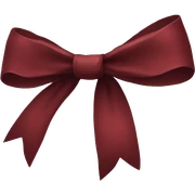 Dark red bow sticker