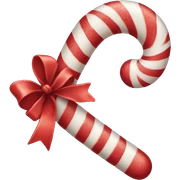 Candy cane sticker