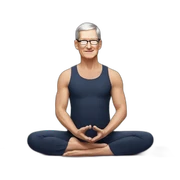 tim cook doing yoga sticker