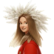 smiling girl in nature sticker