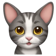 cute cat with ears sticker