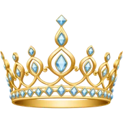 birthday tiara with diamonds sticker