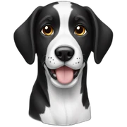 black and white dog sticker