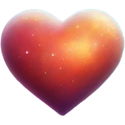 Starry sky with nebulae inside a heart sticker