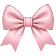 Pale Pink bow sticker