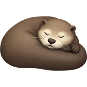 Otter sleeping sticker