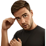 male with short hair portrait sticker