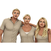 blonde girl with blue eyes sticker