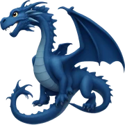 Navy blue dragon sticker